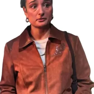 Mercedes Assad TV Series Ted Lasso 2026 Margy El Sherif Peace Out 73 Brown Suede Leather Jacket