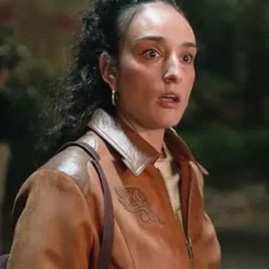 Mercedes Assad TV Series Ted Lasso 2026 Margy El Sherif Peace Out 73 Brown Suede Leather Jacket On Sale