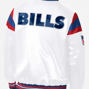 NFL Buffalo Bills 2026 Throwback Starter White Satin Varsity Jacket