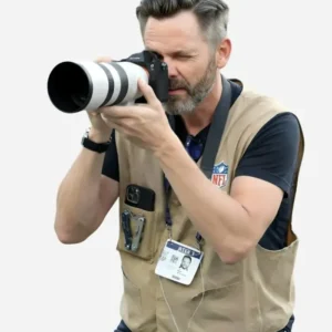 National Football League NFL Joel McHale Media Beige Vest On Sale