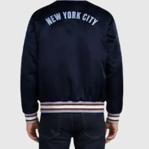 New York City Adidas 2026 Coaches Navy Blue Satin Jacket