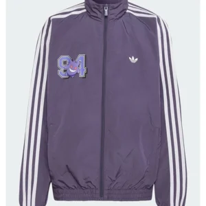 Pokémon Adidas Oversized Women’s Purple Windbreaker Zip-Up Jacket