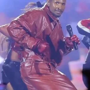 R&B Tour Chicago 2026 Usher Red Leather Jacket On Sale