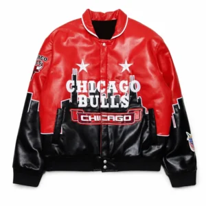 R&B Tour Event 2026 Usher Chicago Bulls Red And Black Leather Jacket