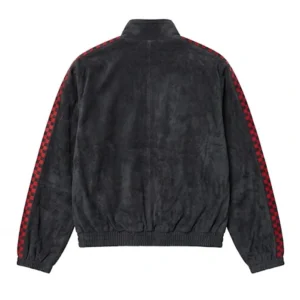 Shadow The Hedgehog Black Suede Bomber Jacket Back