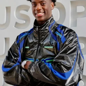 Shop AJ Dybantsa 2026 US Open Event Black Zip-Up Track Jacket On Sale
