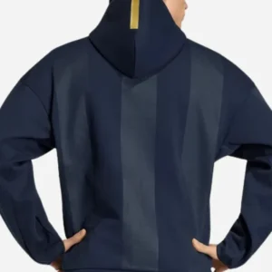 Shop Adidas Argentina ZNE Metallic Gold Stripes Navy Blue Track Jacket On Sale