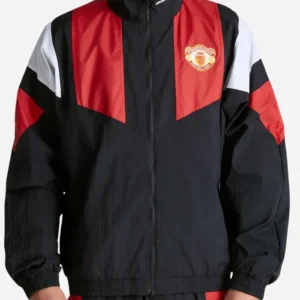 Shop Adidas x Manchester United 2026 EQT Black Zip-Up Track Jacket On Sale