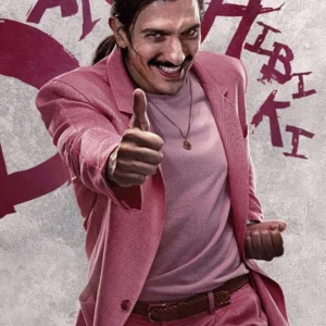 Shop Andrew Schulz Movie Street Fighter 2026 Dan Hibiki Pink Blazer On Sale