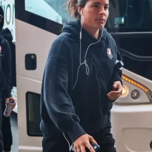 Shop Angel City FC Black Travel Fleece Hoodie On Sale