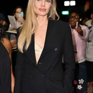 Shop Angelina Jolie Without Blood Screening Promo NYC 2026 Black Blazer On Sale
