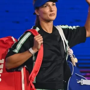 Shop Anna Kalinskaya 2026 US Open Black Tennis Bomber Jacket