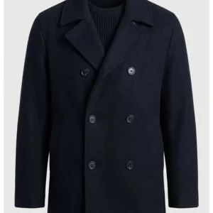 Shop Ashley Zukerman TV Series Silo S03 Daniel Keene Black Wool Peacoat
