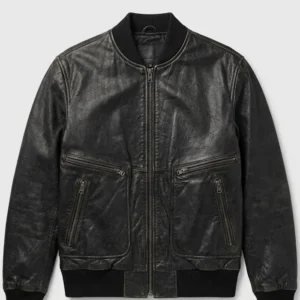 Shop Clifton Collins TV Series Jr. Lucky 2026 Dutch Black Leather Jacket