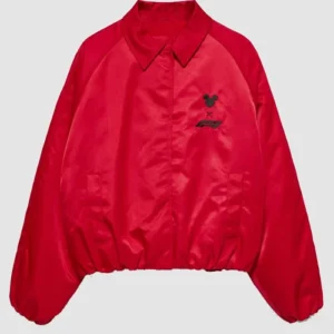 Shop Disney x F1 Red Satin Puffer Jacket On Sale