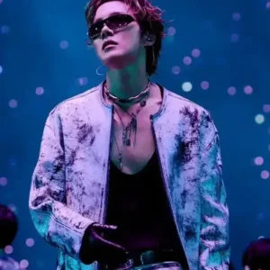 Shop J-Hope BTS World Tour ARIRANG Chicago Textured Leather Jacket On Sale