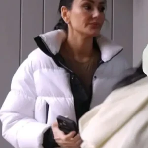 Shop Jenni Farley Jersey Shore Family Vacation 2026 White Puffer Jacket On Sale