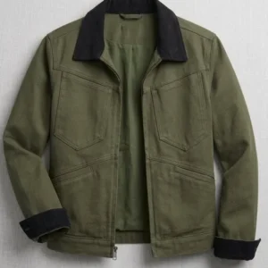Shop Jessica Brown Findlay TV Series Silo S03 Charlotte Keene Green Cotton Jacket