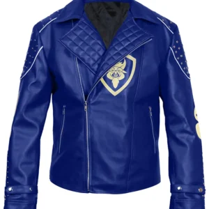 Shop King Ben Descendants 2 Mitchell Hope Blue Leather Jacket