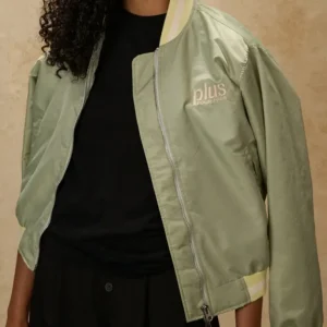 Shop Lewis Hamilton Plus 44 Championship Sage Green Bomber Jacket On Sale