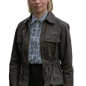 Shop Lucy Phelps TV Series The Chelsea Detective S04 Jess Lombard Grey Jacket On Sale