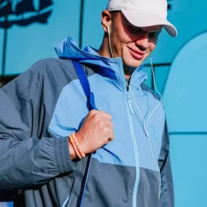 Shop Manchester City 2026 Erling Haaland Blue Hooded Jacket On Sale