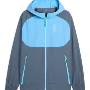 Shop Manchester City 2026 Erling Haaland Blue Hooded Track Jacket On Sale