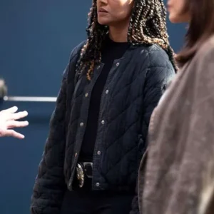 Shop Mekia Cox The Rookie Nyla Harper Black Quilted Jacket On Sale