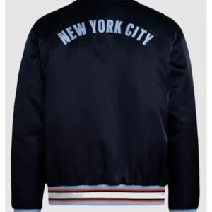 Shop New York City Adidas 2026 Coaches Navy Blue Satin Jacket On Sale