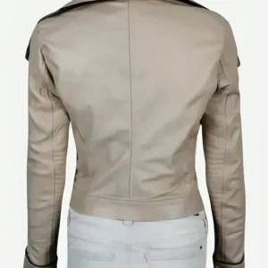 Shop Qi’ra Solo A Star Wars Story Emilia Clarke Beige Leather Jacket On Sale