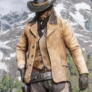 Shop Red Dead Redemption 2 Roger Clark Arthur Morgan Brown Leather Jacket