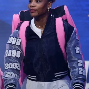 Shop Serena Williams Team US Open Event 2026 Navy Blue Bomber Jacket