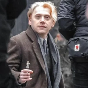 Shop TV Series Cabinet of Curiosities Rupert Grint Brown Wool Coat