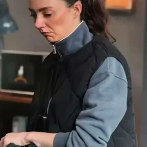 Shop Tanya Reynolds TV Series Ted Lasso 2026 Alice Chilton Black Quilted Vest On Sale