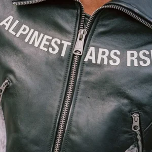 Shop Trevor Stewart Alpinestars RSRV Black Motorcycle Leather Jacket On Sale