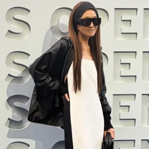 Shop US Open Event 2026 Vera Wang Black Leather Jacket