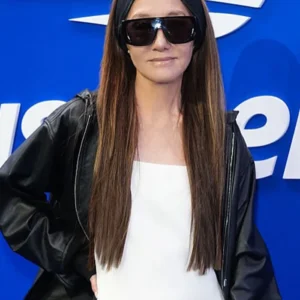 Shop US Open Event 2026 Vera Wang Black Leather Jacket On Sale