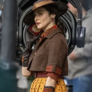 Shop Up Coming The Mummy 4 Rachel Weisz Brown Wool Cropped Jacket
