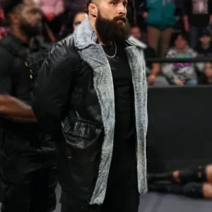 Shop WWE NXT 2026 Tony D’Angelo Shearling Black Leather Jacket