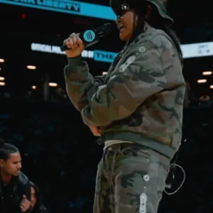 Shop Young M.A Halftime Show Performance Brooklyn Camo Jacket On Sale