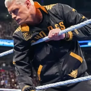 Smackdown 2026 Cody Rhodes Windbreaker Black Jacket On Sale