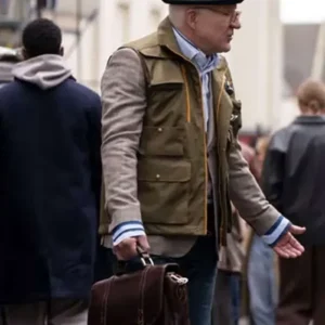 Steve Martin TV Series Only Murders in the Building S06 Charles-Haden Savage Khaki Cotton Vest