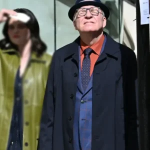 Steve Martin TV Series Only Murders in the Building S06 Charles Haden Savage Neavy Blue Coat On Sale