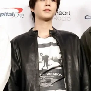 Suga Yoongi 2026 iHeartRadio Music Festival Black Leather Jacket