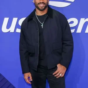 The 2026 US Open US Open 2026 Russell Wilson Bomber JacketRussell Wilson Blue Jacket On Sale