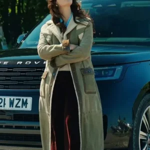 The Gentlemen S02 Benedetta Porcaroli Green Shearling Suede Coat