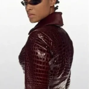 The Matrix 4 Niobe Red Leather Jacket On Sale