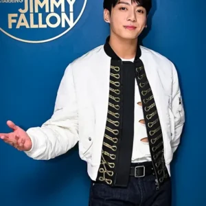 The Tonight Show Jungkook White Jacket