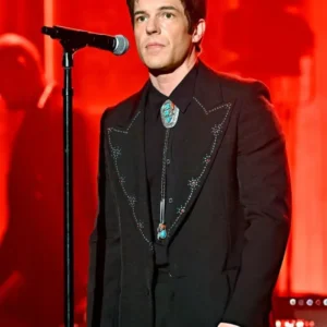 The Tonight Show Starring Jimmy Fallon Brandon Flowers Black Western Blazer