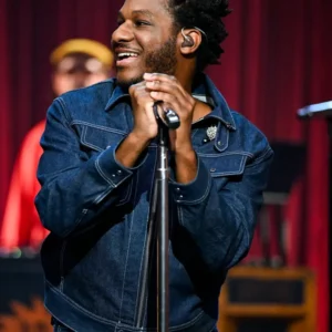The Tonight Show Starring Jimmy Fallon Leon Bridges Blue Denim Jacket